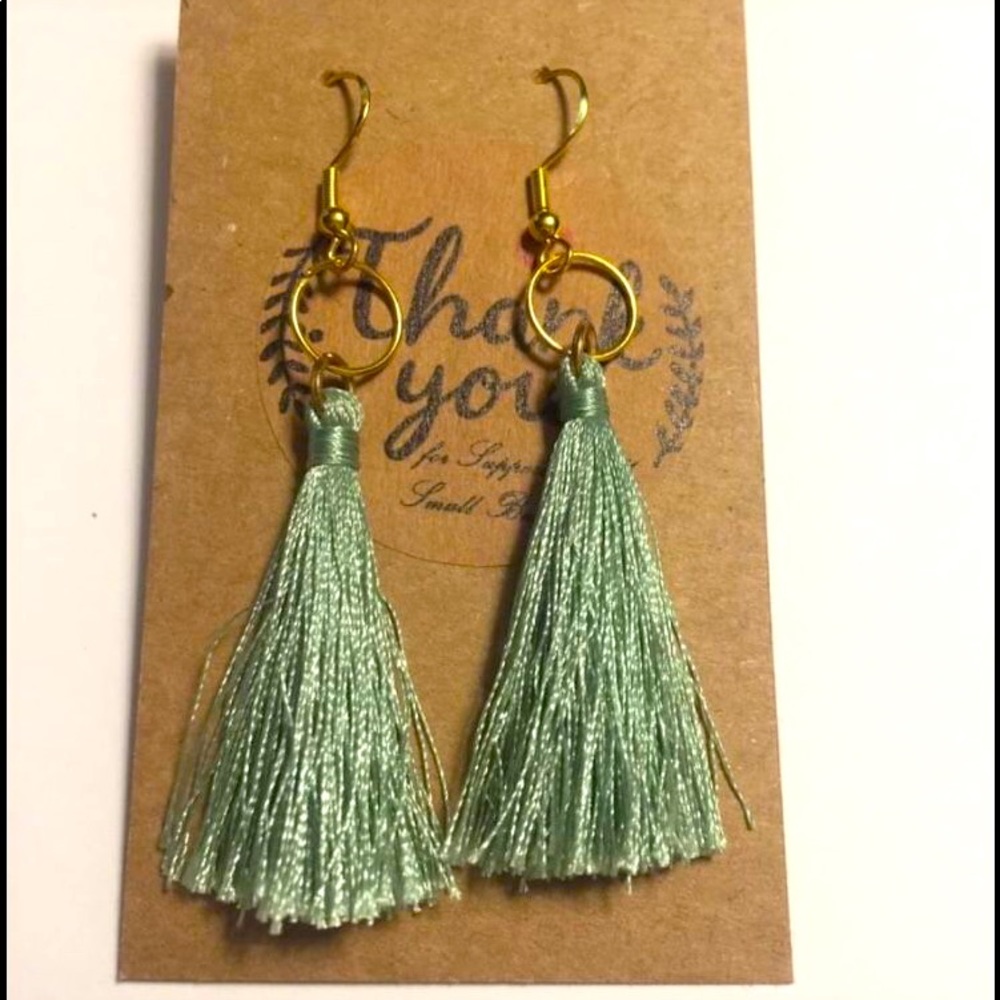 Handmade macrame tassel earrings